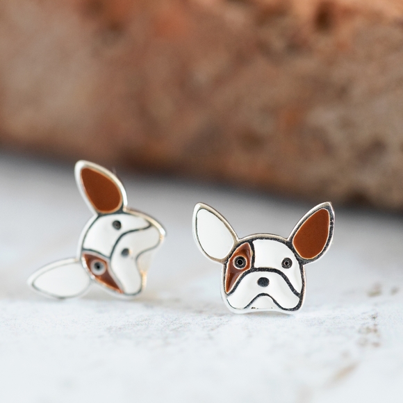 French Bulldog Stud Earrings - Only 4 left! - Picture 3 of 8